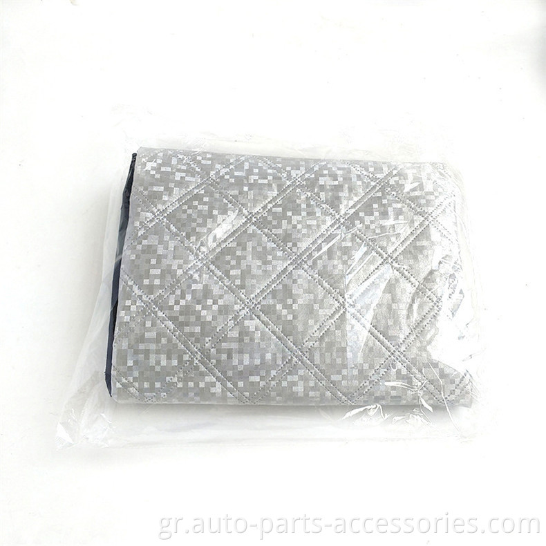 Αλουμίνιο PE αφρό θερμικό νερό μπλοκ αντι -ομίχλης 4 στρώματα μαλακό βαμβάκι Εσωτερικό αναβαθμισμένο κάλυμμα χιονιού αυτοκινήτου